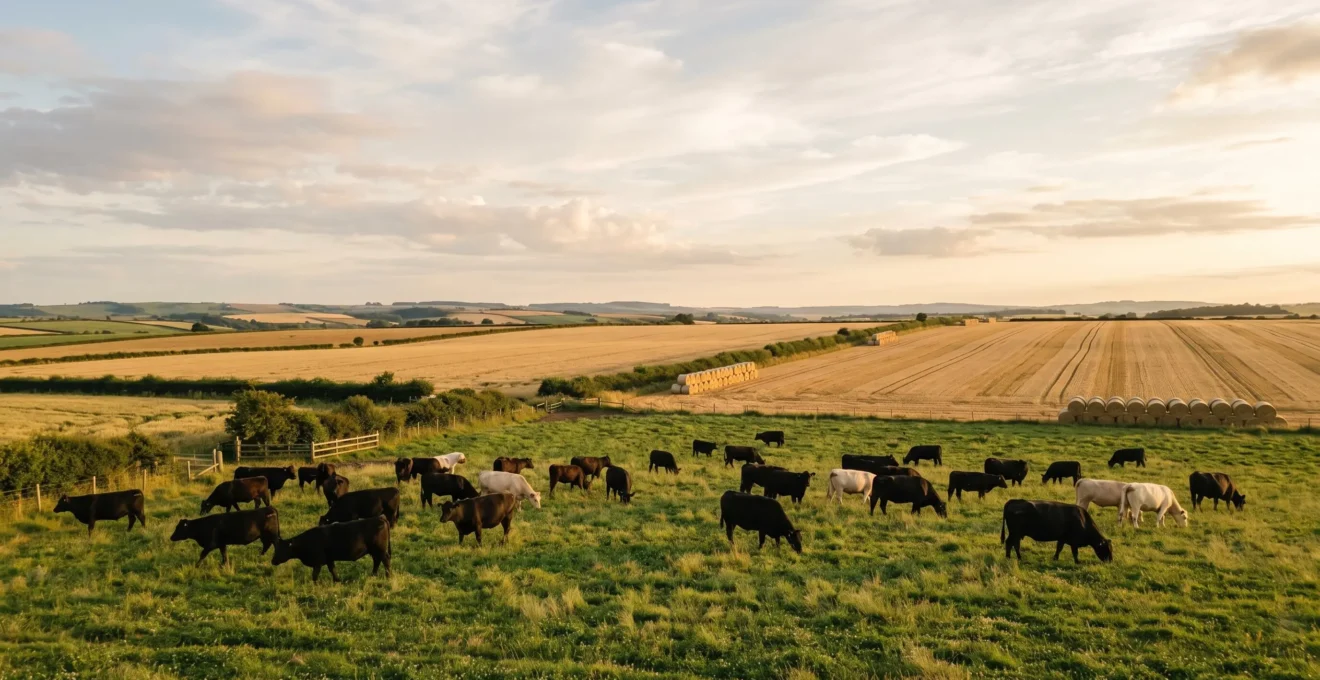 Interaction harmonieuse entre élevage et cultures céréalières dans une exploitation en polyculture-élevage